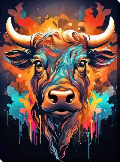 Картина маслом Бык №64