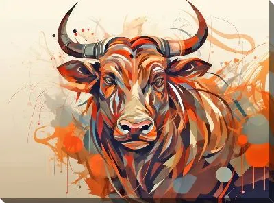 Картина маслом Бык №65