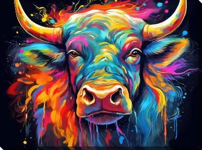 Картина маслом Бык №71