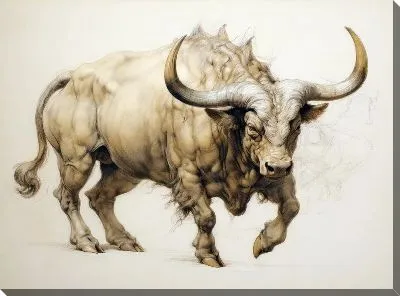 Картина маслом Бык №74