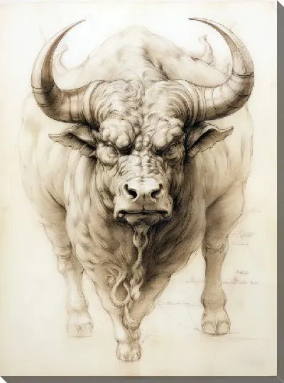 Картина маслом Бык №75