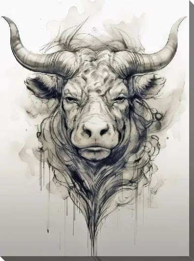 Картина маслом Бык №76