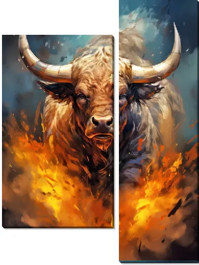 Модульная картина Бык №79
