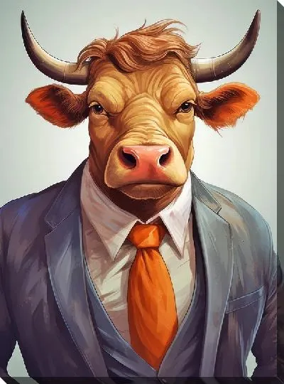 Картина маслом Бык №80