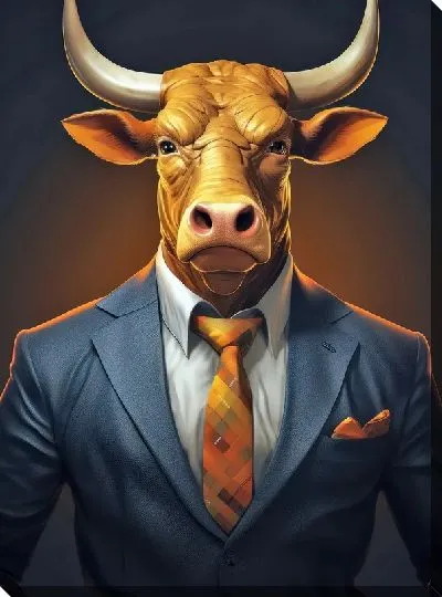 Картина маслом Бык №811