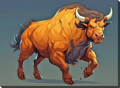 Картина маслом Бык №84