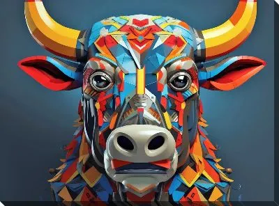 Картина маслом Бык №86