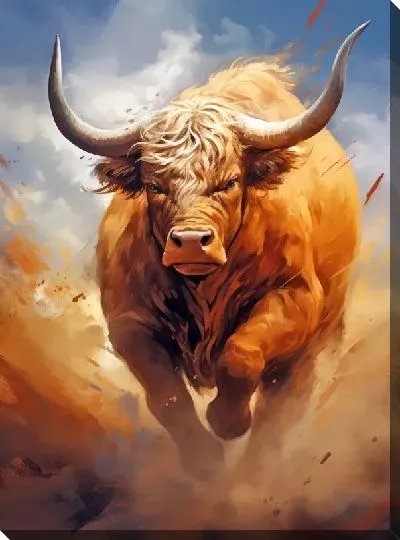 Картина маслом Бык №90