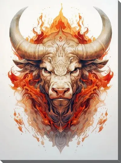 Картина маслом Бык №911