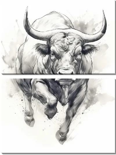 Модульная картина Бык №92