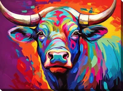 Картина маслом Бык №100
