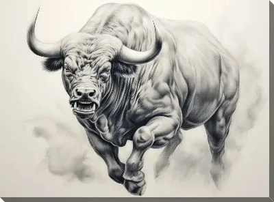 Картина маслом Бык №1011