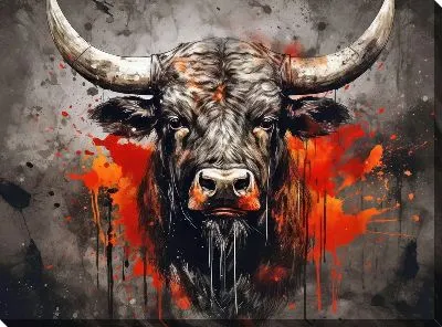 Картина маслом Бык №102