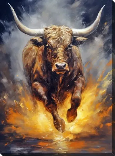 Картина маслом Бык №105