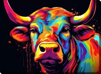 Картина маслом Бык №113