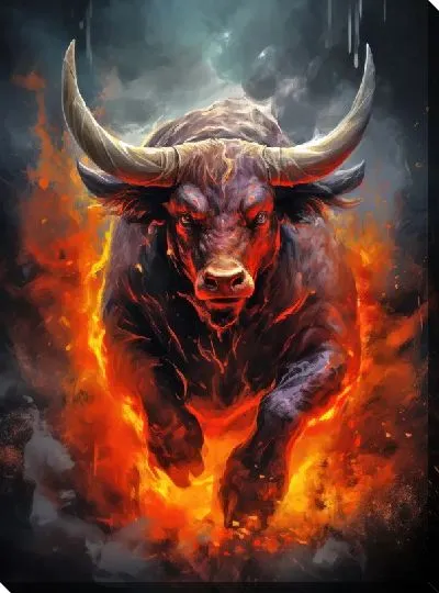 Картина маслом Бык №119