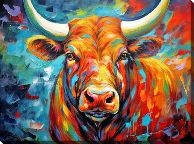 Картина маслом Бык №120