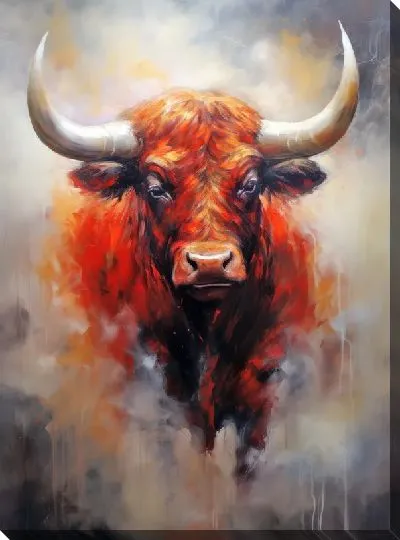 Картина маслом Бык №122