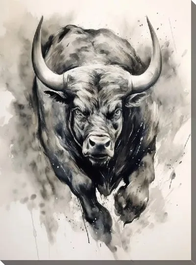 Картина маслом Бык №125