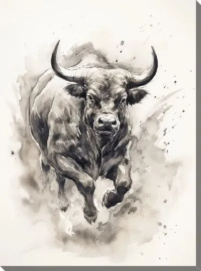 Картина маслом Бык №126