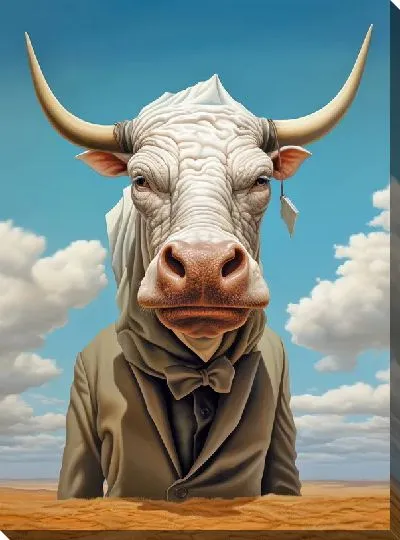 Картина маслом Бык №128