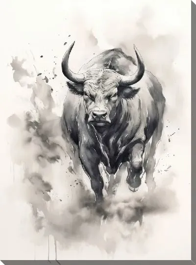 Картина маслом Бык №130