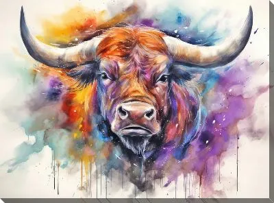 Картина маслом Бык №1311