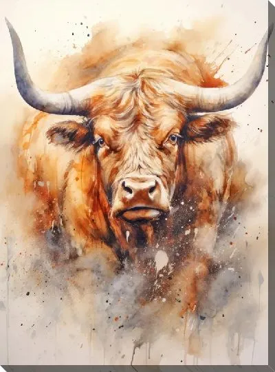 Картина маслом Бык №132