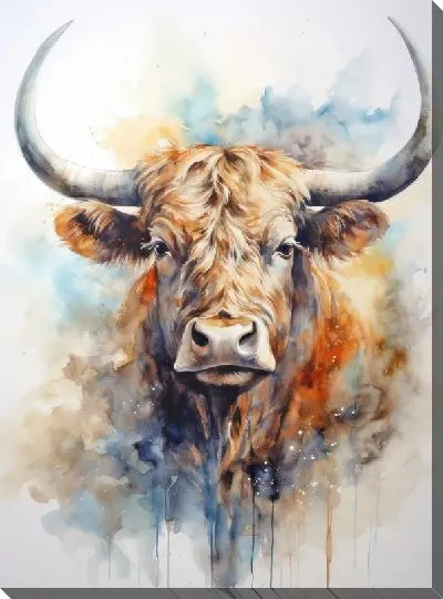 Картина маслом Бык №135