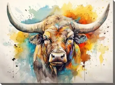 Картина маслом Бык №137