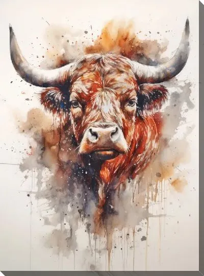 Картина маслом Бык №138
