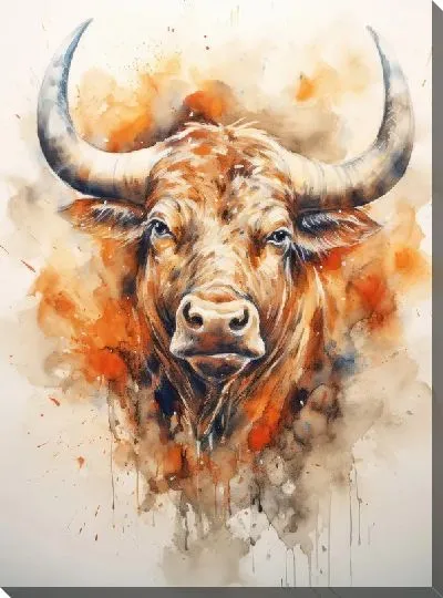Картина маслом Бык №1411