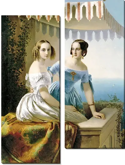 Картина Портрет великих княжон Марии Николаевны и Ольги Николаевны