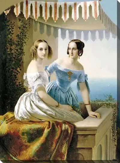 Картина Портрет великих княжон Марии Николаевны и Ольги Николаевны