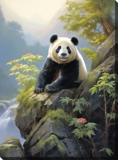 Картина маслом Панда №5