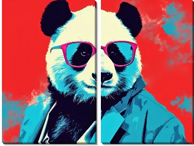 Модульная картина Панда №7