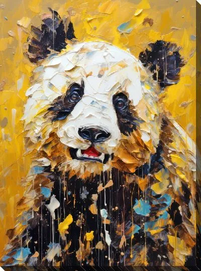 Картина маслом Панда №12