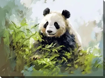 Картина маслом Панда №14