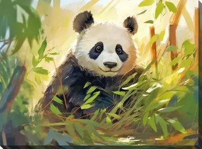 Картина маслом Панда №16