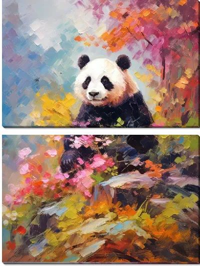 Модульная картина Панда №17