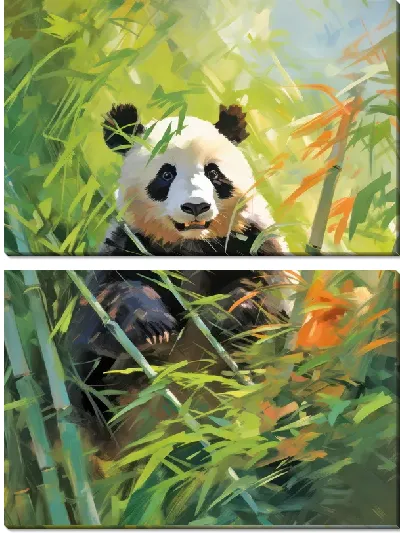 Модульная картина Панда №18