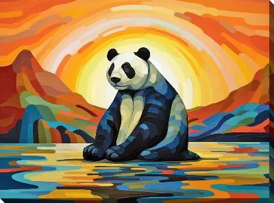 Картина маслом Панда №25