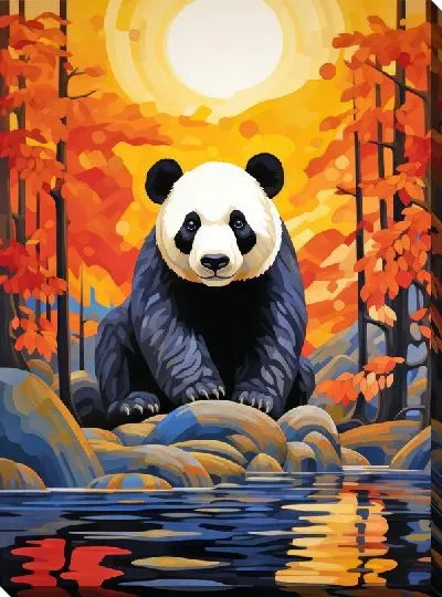 Картина маслом Панда №26