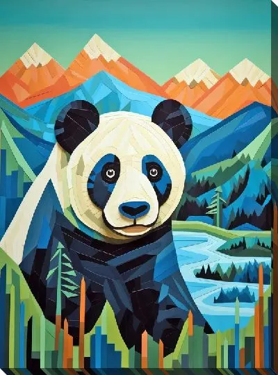 Картина маслом Панда №28