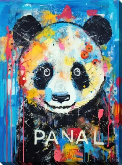 Картина маслом Панда №32