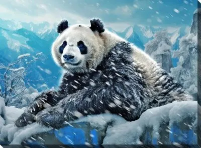Картина маслом Панда №33