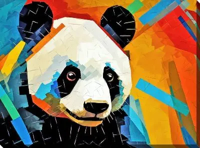 Картина маслом Панда №38