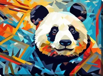 Картина маслом Панда №39