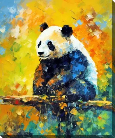 Картина маслом Панда №40