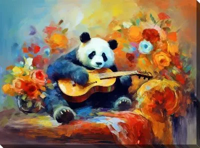 Картина маслом Панда №53